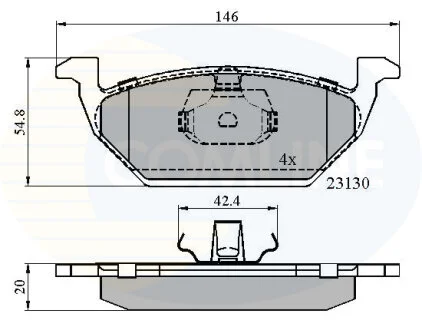 Comline - Гальмівні колодки до дисків COMLINE CBP0737