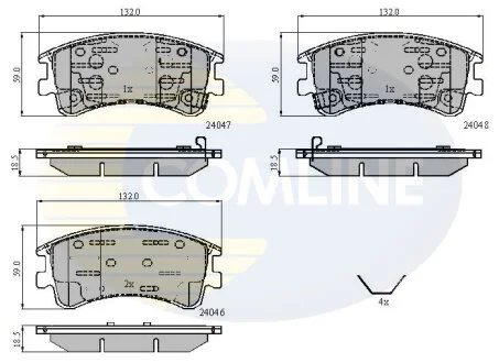 Comline - Гальмівні колодки до дисків COMLINE CBP3950