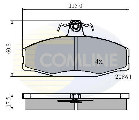 Comline - Гальмівні колодки до дисків COMLINE CBP0928 (фото 1)