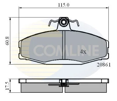Comline - Гальмівні колодки до дисків COMLINE CBP0928