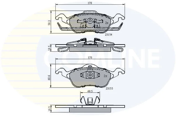 Comline - Гальмівні колодки до дисків COMLINE CBP0490 (фото 1)