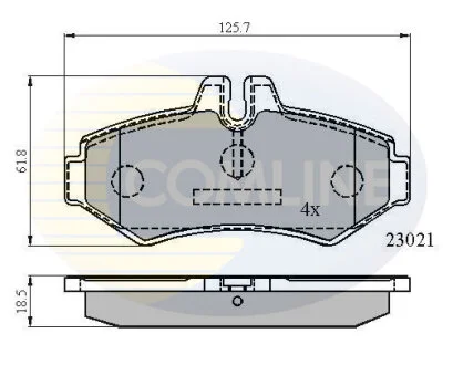 Comline - Гальмівні колодки до дисків COMLINE CBP0914