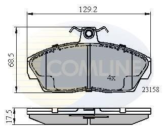 Гальмівні колодки, дискове гальмо (набір) COMLINE CBP0232