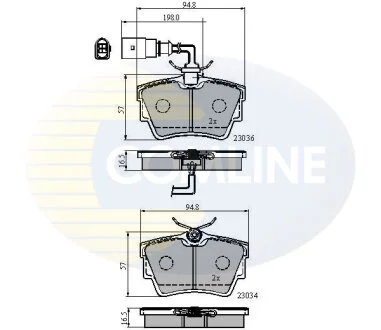 Comline - Гальмівні колодки до дисків COMLINE CBP1874