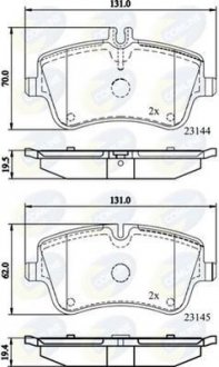 Гальмівні колодки, дискове гальмо (набір) COMLINE CBP0854