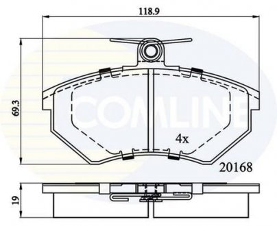 - Гальмівні колодки до дисків COMLINE CBP0511