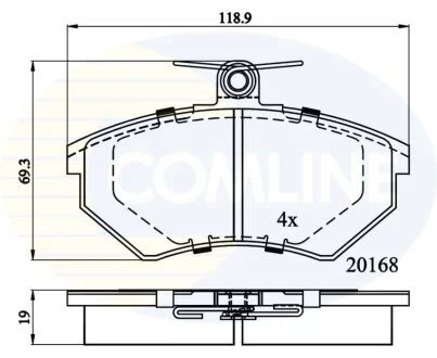 Comline - Гальмівні колодки до дисків COMLINE CBP0511