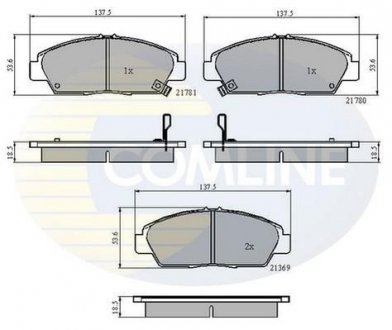 - Гальмівні колодки до дисків COMLINE CBP3446