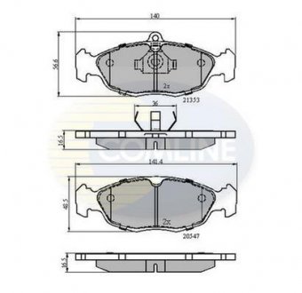 Гальмівні колодки, дискове гальмо (набір) COMLINE CBP0134