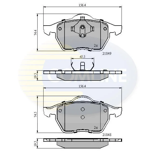 Comline - Гальмівні колодки до дисків COMLINE CBP0715 (фото 1)