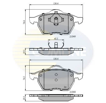 Comline - Гальмівні колодки до дисків COMLINE CBP0715
