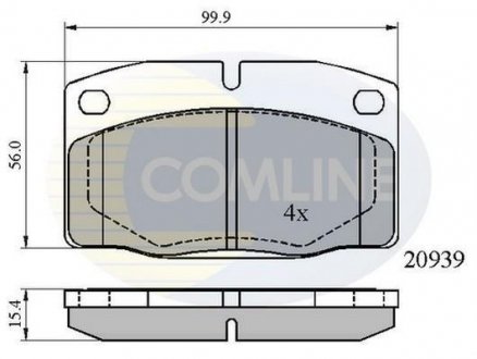 Гальмівні колодки, дискове гальмо (набір) COMLINE CBP0135