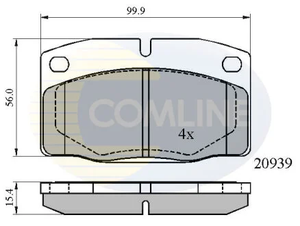 Гальмівні колодки, дискове гальмо (набір) COMLINE CBP0135