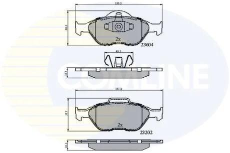 Comline - Гальмівні колодки до дисків COMLINE CBP0891