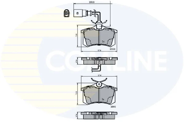 Comline - Гальмівні колодки до дисків COMLINE CBP1797 (фото 1)