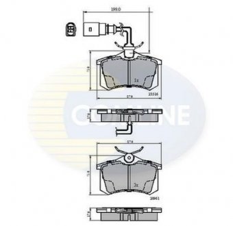 Гальмівні колодки, дискове гальмо (набір) COMLINE CBP1797