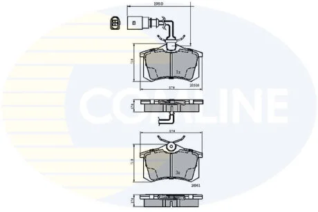Comline - Гальмівні колодки до дисків COMLINE CBP1797