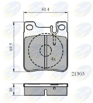 Comline - Гальмівні колодки до дисків COMLINE CBP0702