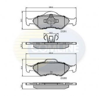 Гальмівні колодки, дискове гальмо (набір) COMLINE CBP0899 (фото 1)