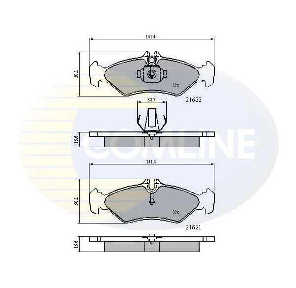 Comline - Гальмівні колодки до дисків COMLINE CBP0453 (фото 1)