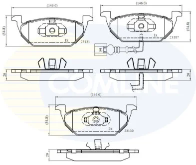Comline - Гальмівні колодки до дисків COMLINE CBP1851