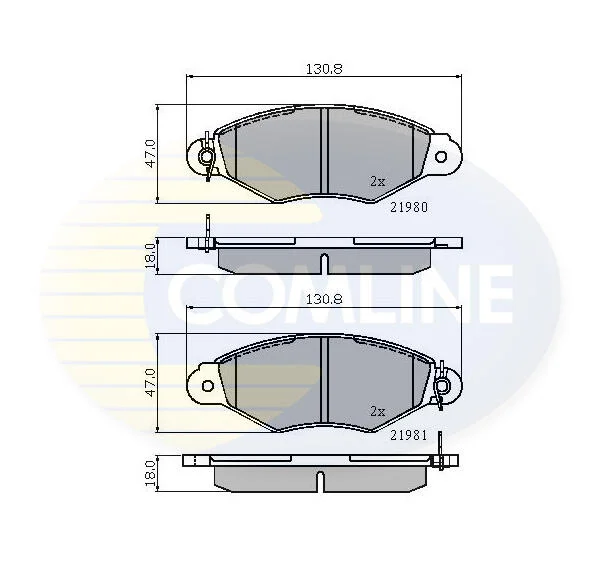 Comline - Гальмівні колодки до дисків COMLINE CBP0485 (фото 1)