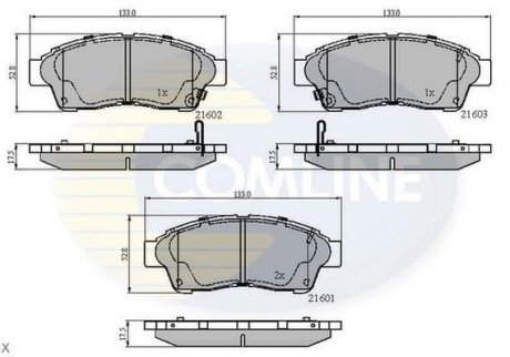 - Гальмівні колодки до дисків COMLINE CBP3260