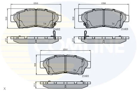 Comline - Гальмівні колодки до дисків COMLINE CBP3260