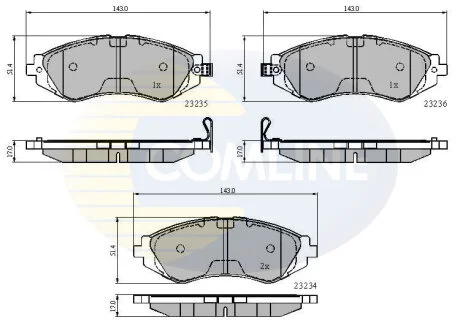 Comline - Гальмівні колодки до дисків COMLINE CBP3435