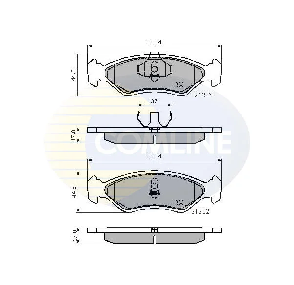 Comline - Гальмівні колодки до дисків COMLINE CBP0502 (фото 1)