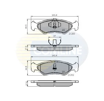 Comline - Гальмівні колодки до дисків COMLINE CBP0502