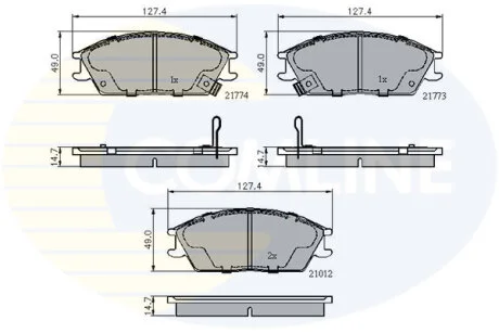 Comline - Гальмівні колодки до дисків COMLINE CBP3253