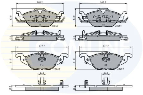Comline - Гальмівні колодки до дисків COMLINE CBP3584
