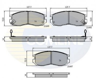 - Гальмівні колодки до дисків COMLINE CBP3363 (фото 1)