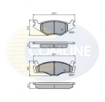 Гальмівні колодки, дискове гальмо (набір) COMLINE CBP0149