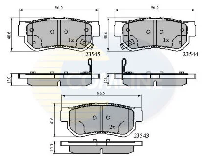 Гальмівні колодки, дискове гальмо (набір) COMLINE CBP3935