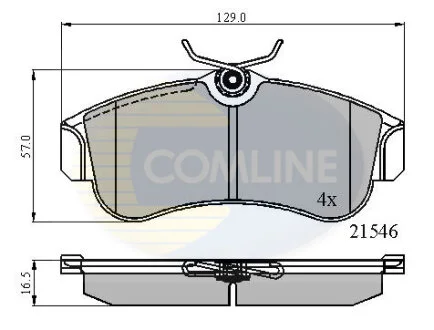 Гальмівні колодки, дискове гальмо (набір) COMLINE CBP0566