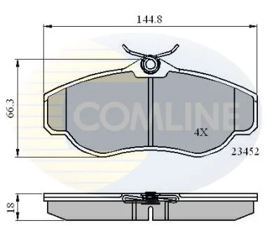 Comline - Гальмівні колодки до дисків COMLINE CBP0162