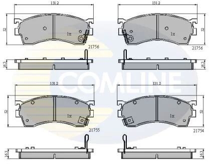 Гальмівні колодки, дискове гальмо (набір) COMLINE CBP3326
