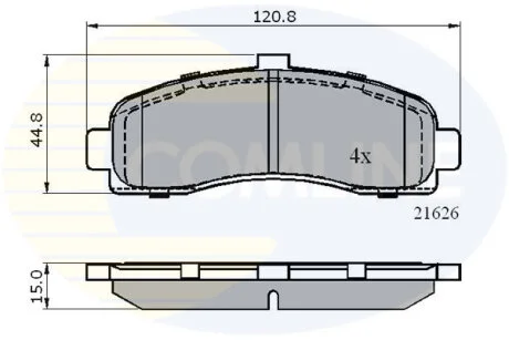 Comline - Гальмівні колодки до дисків COMLINE CBP0508
