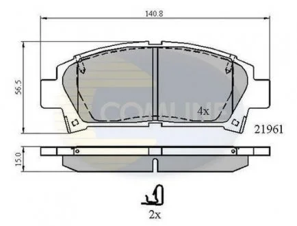 Гальмівні колодки, дискове гальмо (набір) COMLINE CBP3713