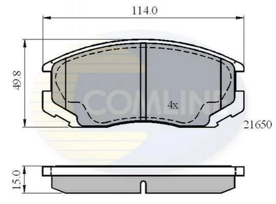 Comline - Гальмівні колодки до дисків COMLINE CBP0415 (фото 1)