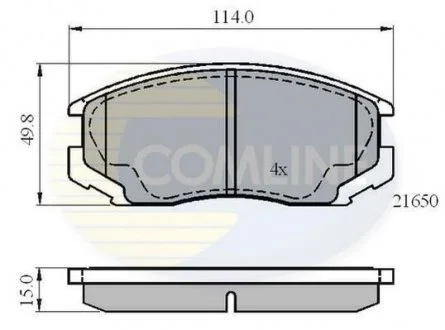 Comline - Гальмівні колодки до дисків COMLINE CBP0415