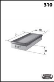 Фільтр повітряний MECAFILTER ELP3540