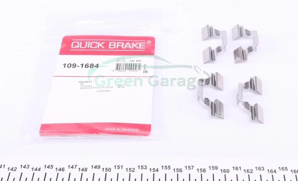 Монтажний набір дискових колодок QUICK BRAKE 1091684 (фото 1)