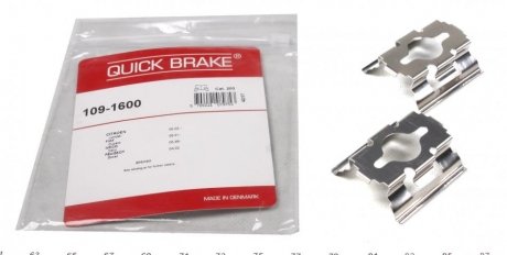 Монтажний компл.,гальм.колодки QUICK BRAKE 109-1600