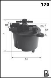 Фільтр палива (аналогWF8397/KL581) MECAFILTER ELG5365