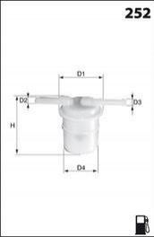 Фільтр палива MECAFILTER ELE3585