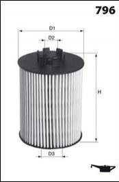 Фільтр оливи (аналогWL7514/OX787D) MECAFILTER ELH4438