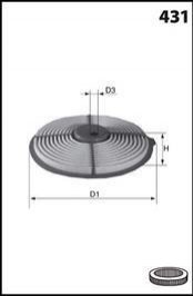 Фільтр повітря (аналогWA6553/LX884) MECAFILTER EL3800
